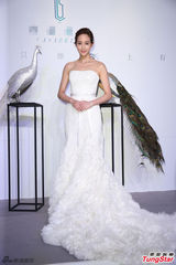 组图：张钧甯纯白色精美礼服美艳现身