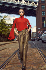 组图：韩丹彤亮相纽约时装周 街拍百变造型