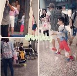 组图：韩版《爸爸》中国行 上海香港两地遭围观