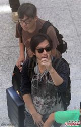 组图：彭顺小三门后首露面 称与李心洁关系OK