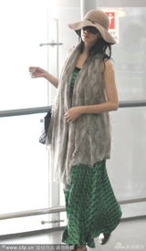 组图：林志玲戴大檐帽现身机场 获神秘男接机