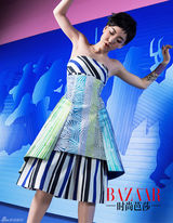 组图：吴莫愁秀短发露蛮腰 展夏日清凉风