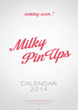 组图：众女模身披白色乳液打造别致挂历