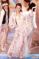 组图：2014港姐决赛 众佳丽白色透视装惊艳亮相