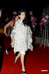 高清组图：李冰冰米色裙走红毯 笑容自信显大牌风范