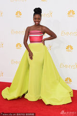 组图：艾美奖红毯 Teyonah Parris黄色裙摆抢镜