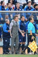 高清图：贝克汉姆现身球场 助阵英格兰德国之战