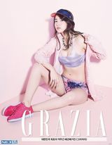 组图：Tara前成员花英运动写真 散发动感魅力