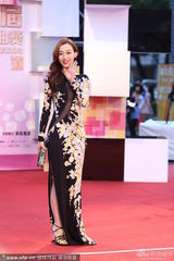 组图：范玮琪中国风长裙亮相 红唇优雅似女神