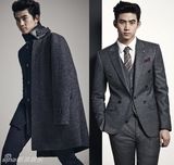 组图：2PM玉泽演写真 正装大衣尽显霸气男人味