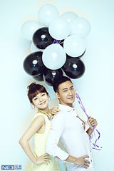 组图：王阳张佳宁搞怪写真 记录小夫妻幸福