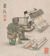 组图：感觉萌萌哒！蓝胖子大雄穿越到中国古画