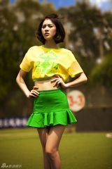 组图：蒋菲菲足球宝贝写真 尽显青春活力