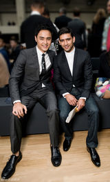 组图：明道巴黎看秀领带藏乾坤 粉丝围堵人气高