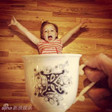 组图：杯子宝宝创意照走红 妈妈齐呼卡哇伊