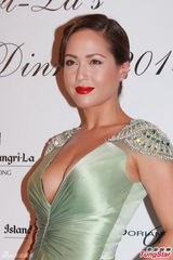 组图：邝美云陈法蓉等出席晚宴  女星抛胸斗艳