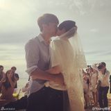 组图:李承铉海岛求婚戚薇办浪漫婚礼