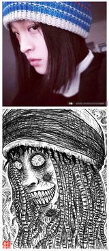 组图：脑洞太大！网友画创意人物肖像网络爆火