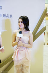 组图：秦岚出席珠宝活动 粉嫩裙装展露香肩