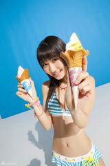 组图：AKB柏木由纪泳装大片 持冰淇淋诱惑宅男