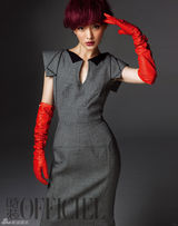 高清图：周迅红发登《时装》表情鬼马