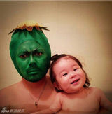 组图：日本父女逗比泡澡照走红 蠢萌犯二又有爱