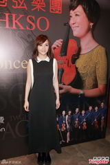 组图：林欣彤与小提琴家姚珏为慈善合作