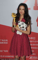 组图：桂纶镁冯绍峰分获奖 陈思诚后台吻奖杯