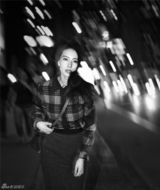 组图：高圆圆纽约夜景街头照展露绚然之美