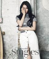 组图：宣美金发写真 豹纹红裙展野性魅惑