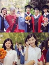 组图：美女硕士毕业抱儿子怀女儿被赞人生赢家