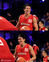 组图：明星篮球队友谊赛 何润东大赞余文乐球队