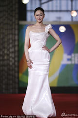 组图：乔振宇李小冉踏上红毯 分获男女人气奖