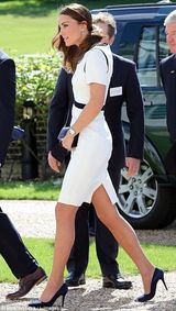 组图：凯特王妃白裙出席活动 长发飘逸甜美端庄