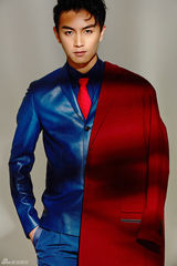 组图：陈晓【演员】红蓝撞色大片 眼神犀利秀型男风范