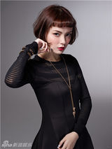 组图：赵美彤时尚写真大片变身黑暗精灵
