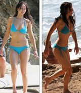 组图：詹妮弗-劳伦斯穿蓝色比基尼现身海边