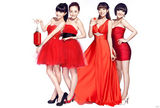 组图：光线新贵主持写真出炉 淡妆红裙同贺中国年