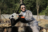 组图：刘嘉玲调戏大熊猫遭拒 郭富城遮面自拍