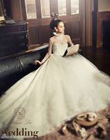 高清组图：韩星金尹慧婚纱写真变性感优雅美丽新娘