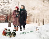 高清图：元彬申敏儿亲密拍广告 浪漫雪地深情拥吻