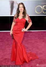 组图：马西娅-盖伊-哈登化身红色美人鱼亮相