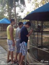 组图：韦唯三子和老虎霸气合影 骑摩托带母兜风