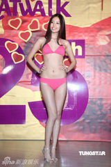 幻灯图：林志玲助阵模特公司开工 泳装环节趣味十足