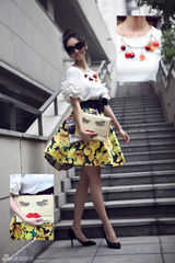 组图：练束梅夏日街拍第二弹 糖果色秀可爱