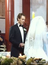 组图：袁莉与外籍老公西式婚礼现场图