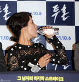 高清组图：韩星金善雅金柱赫携手宣传新片《斗魂》