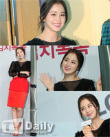 组图：金泰熙甜美站台 V领透视裙小秀性感