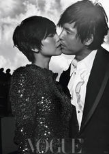 高清组图：高圆圆郑雨盛(郑宇成)黑白写真上演一吻定情