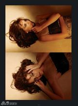 组图：凯蒂-赫尔姆斯登俄罗斯版《ELLE》封面